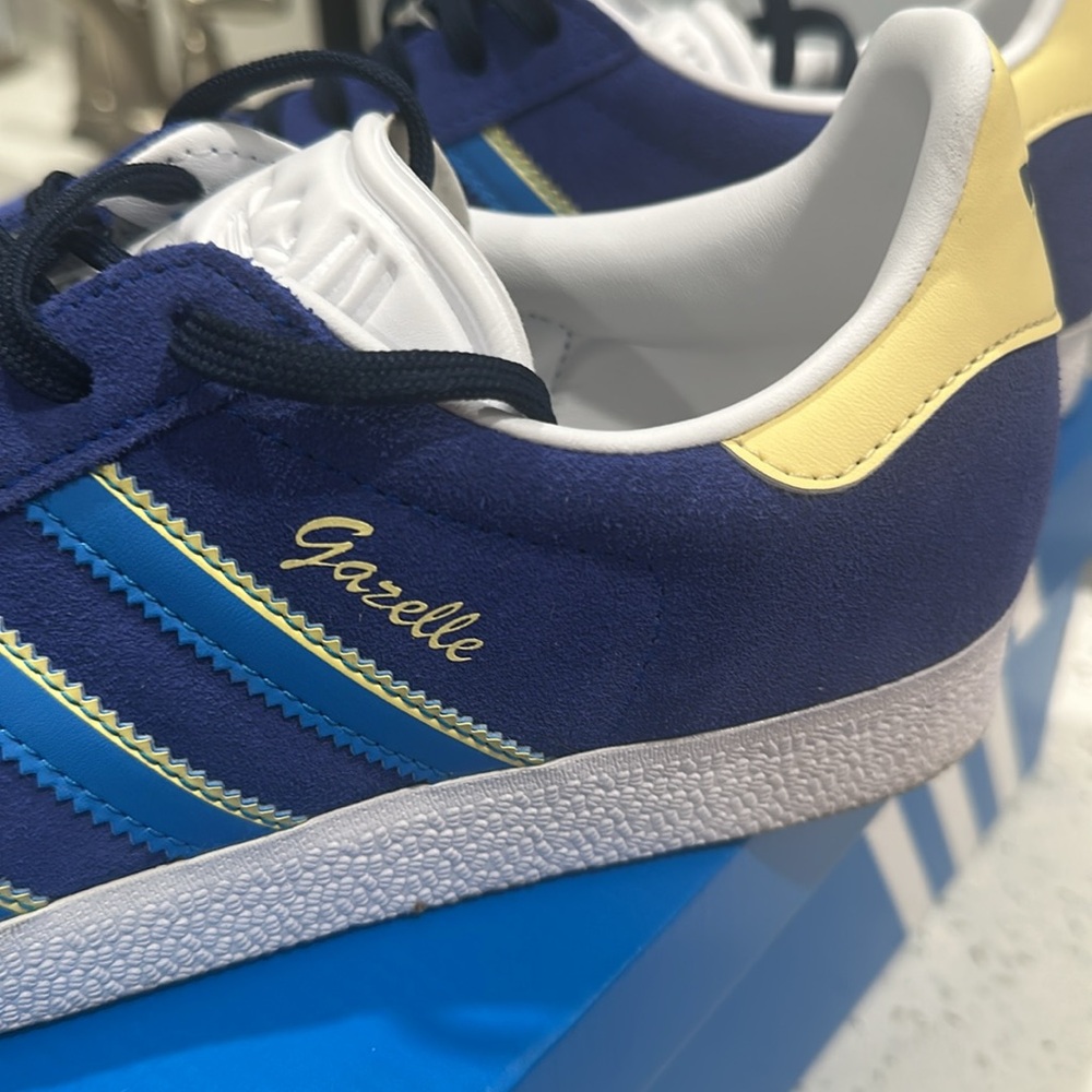 Adidas Gazelle Royal Blue and Yellow Sneakers - Picture 3 of 9